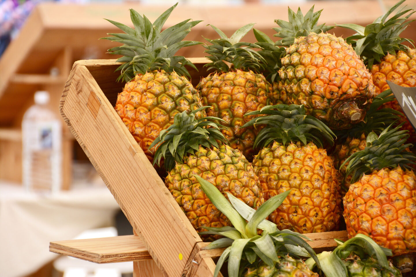 pineapples sold by fruit vendor