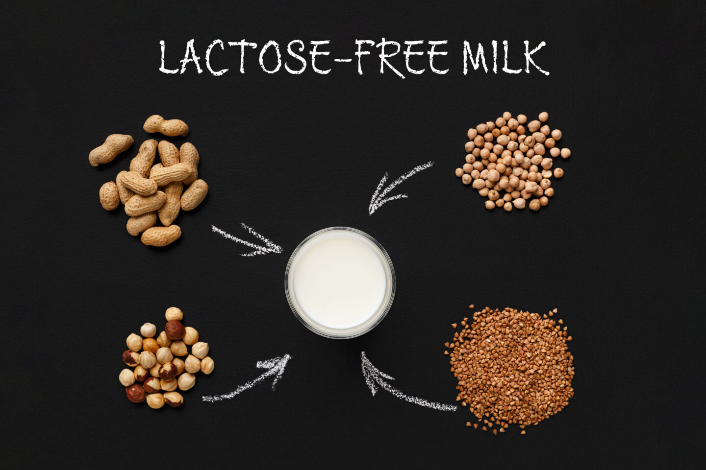 lactose free milk concept