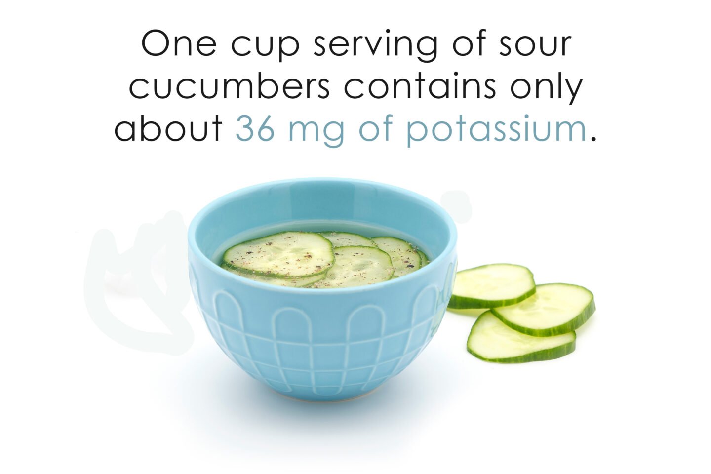 potassium in one cup of sour cucumbers