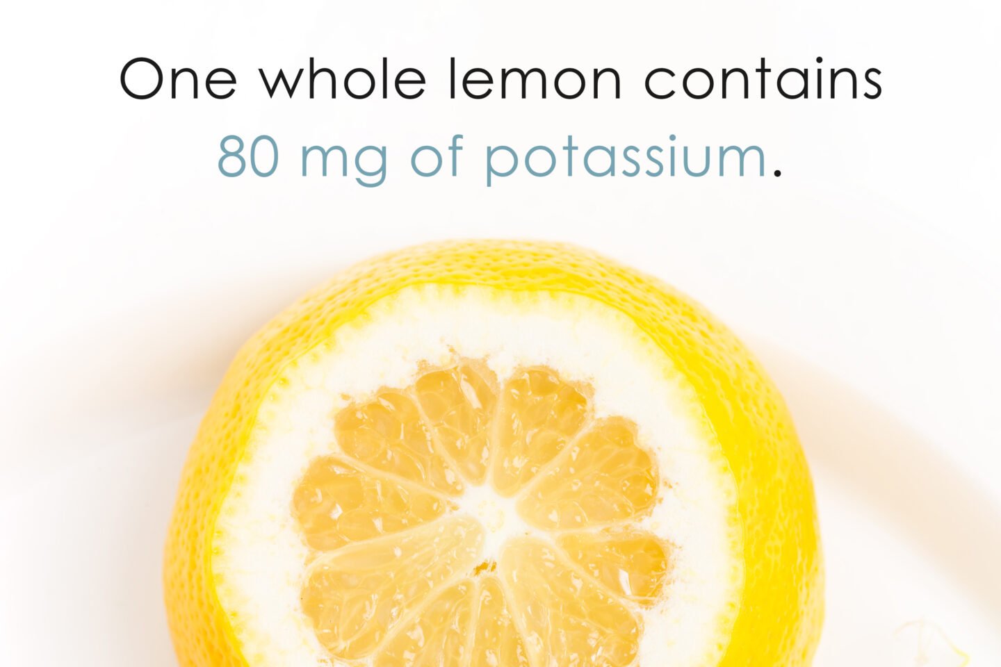 potassium in whole lemon