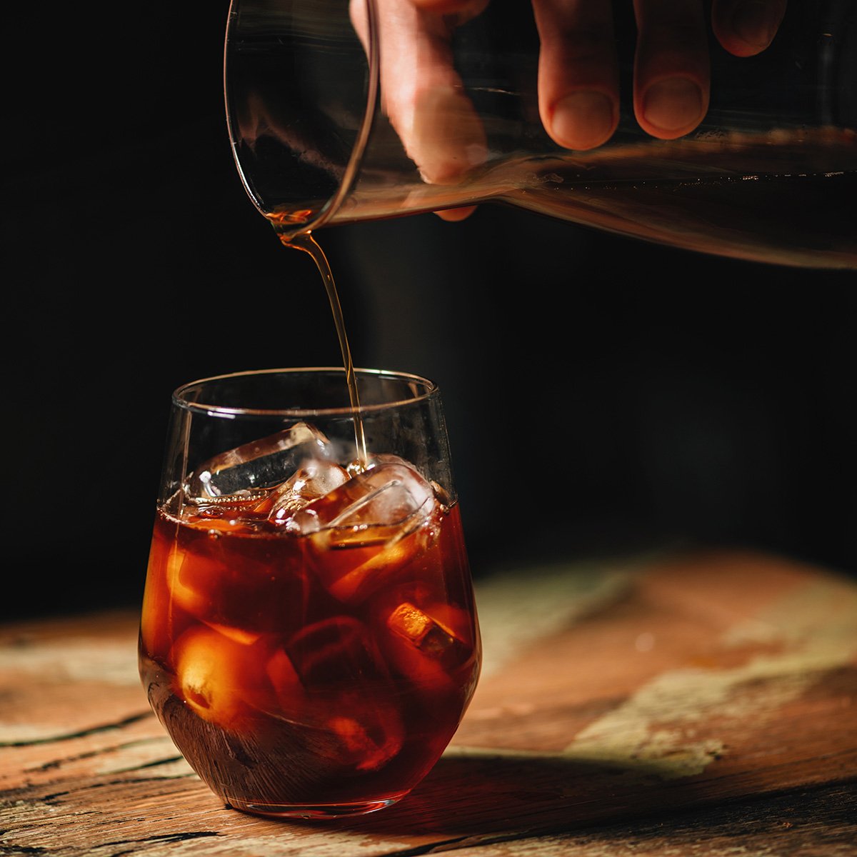 cold brew coffee close up