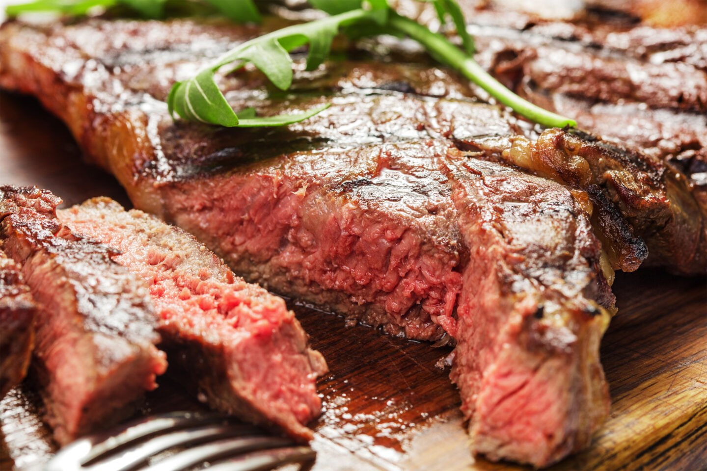 grilled beef steak up close