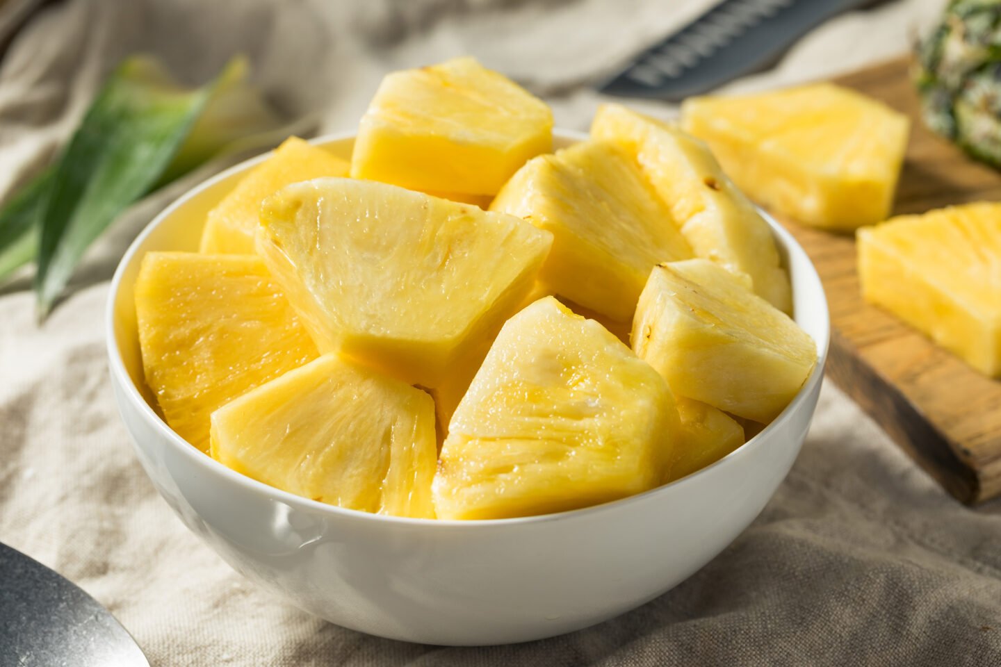healthy organic pineapple slices