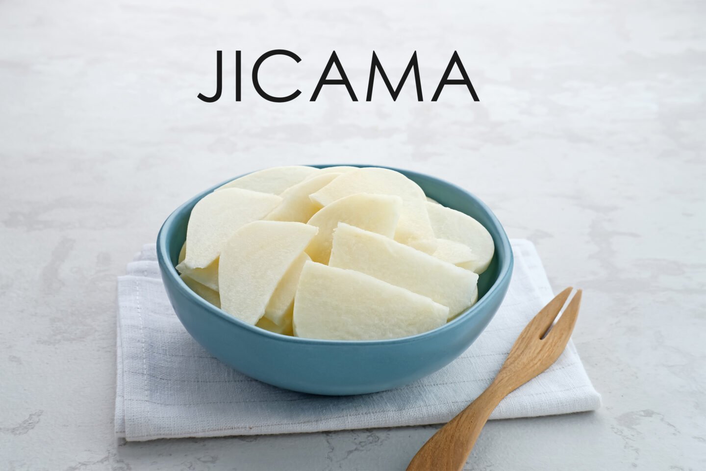 a bowl of fresh jicama or bengkoang