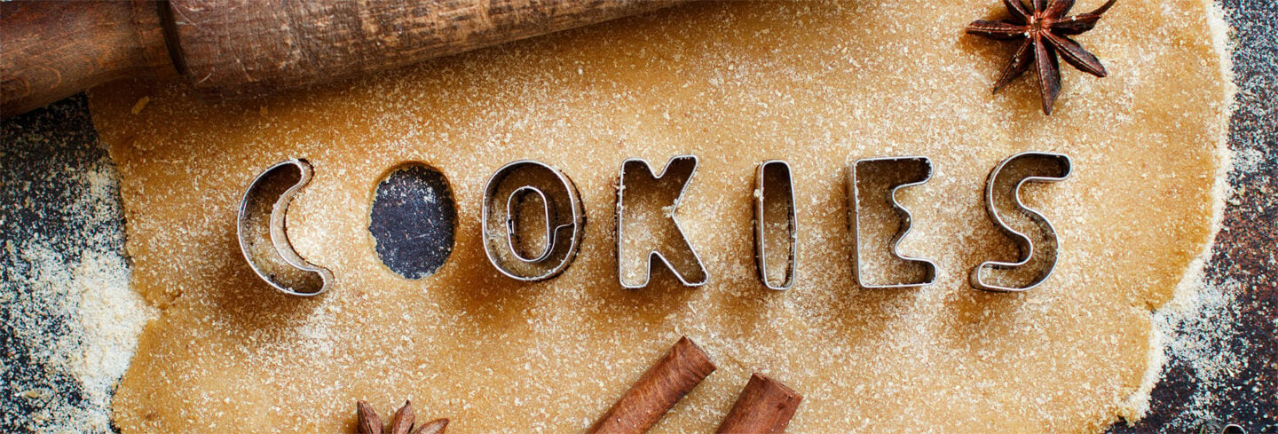 making cookie letters in dough