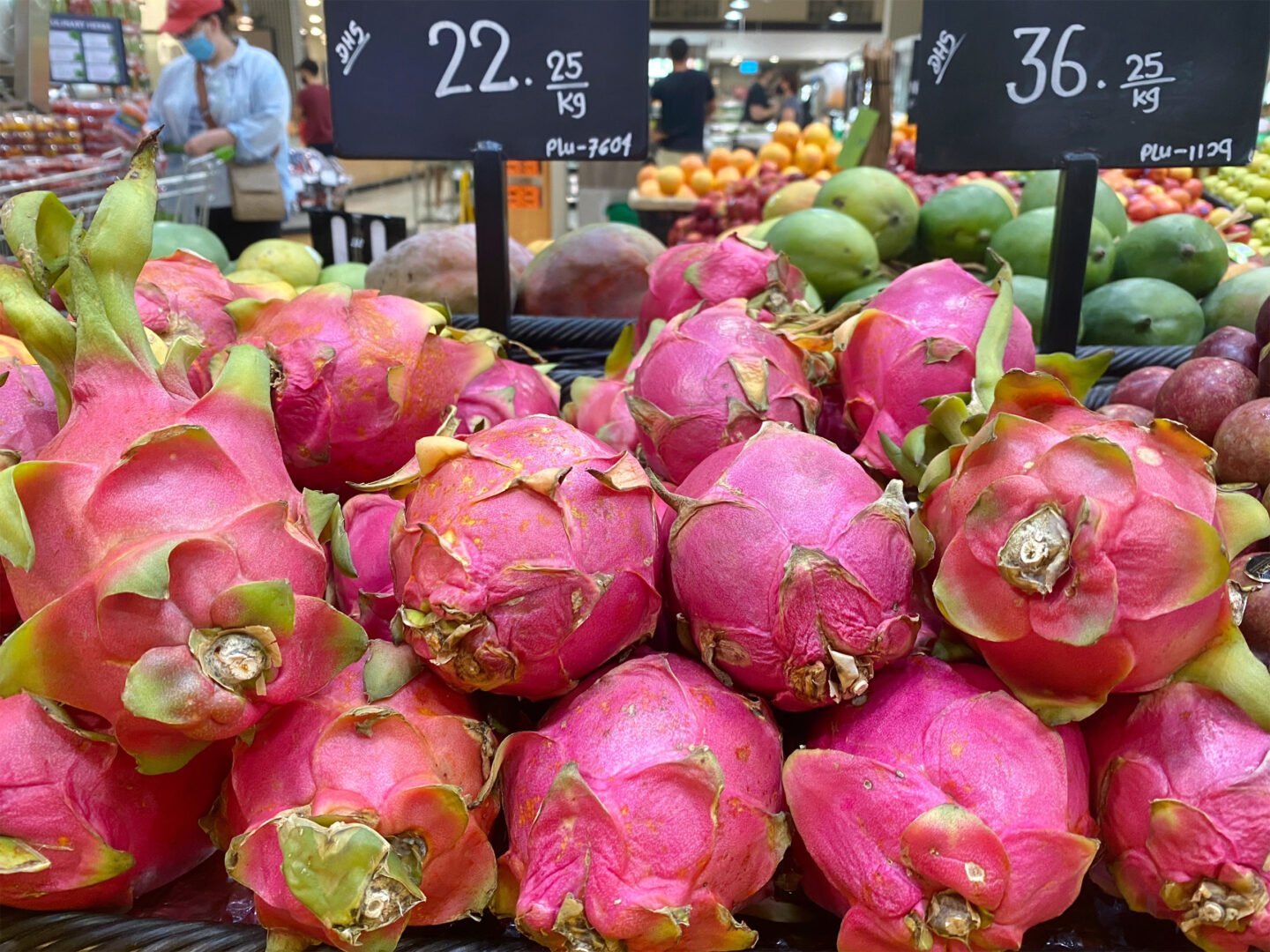 shopping for fresh dragonfruit