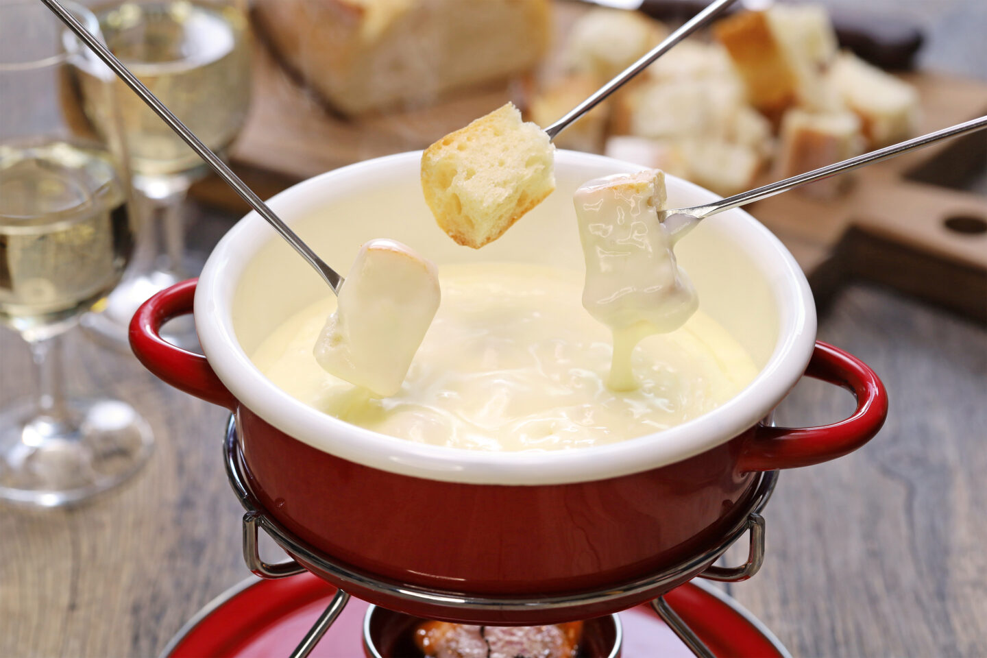 traditional cheese fondue swiss cuisine