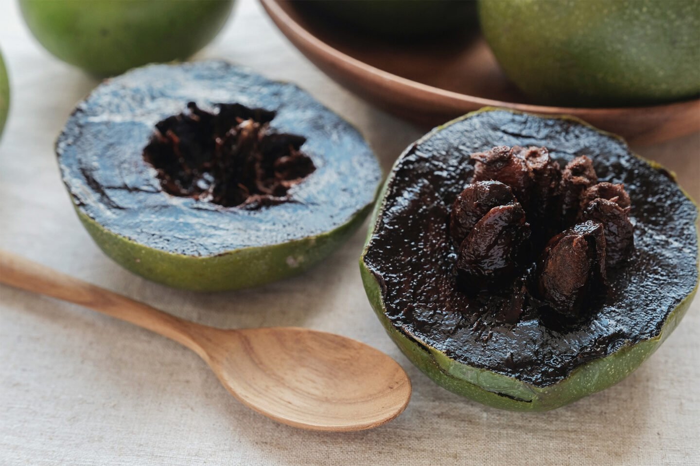 ripe chocolate pudding fruit black sapote