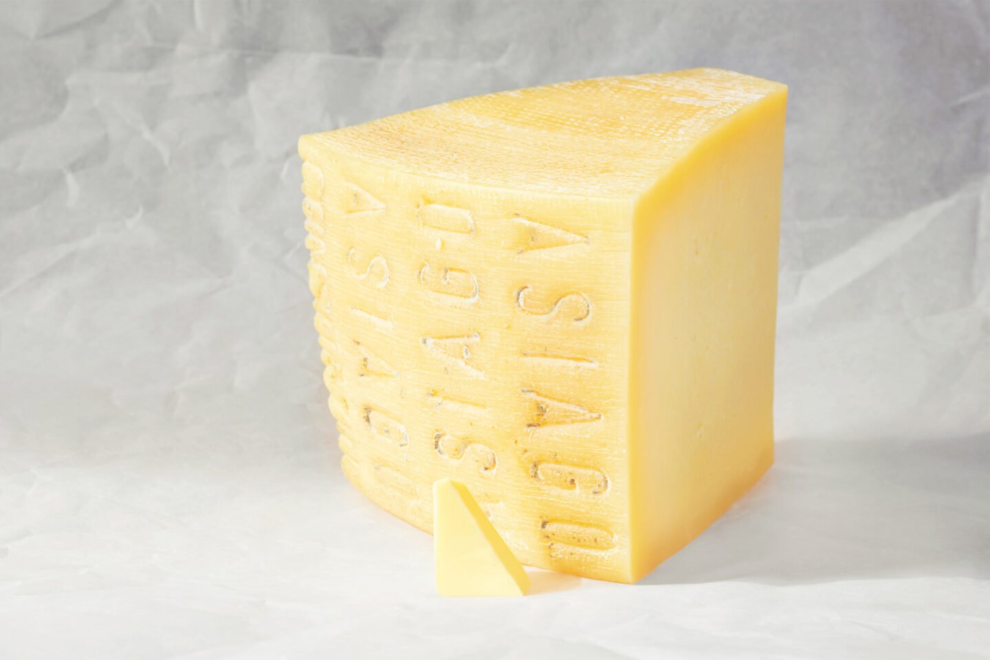asiago cheese quarter slice