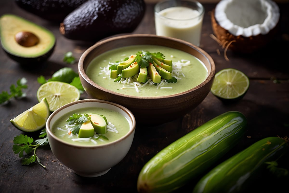 chilled avocado coconut soup