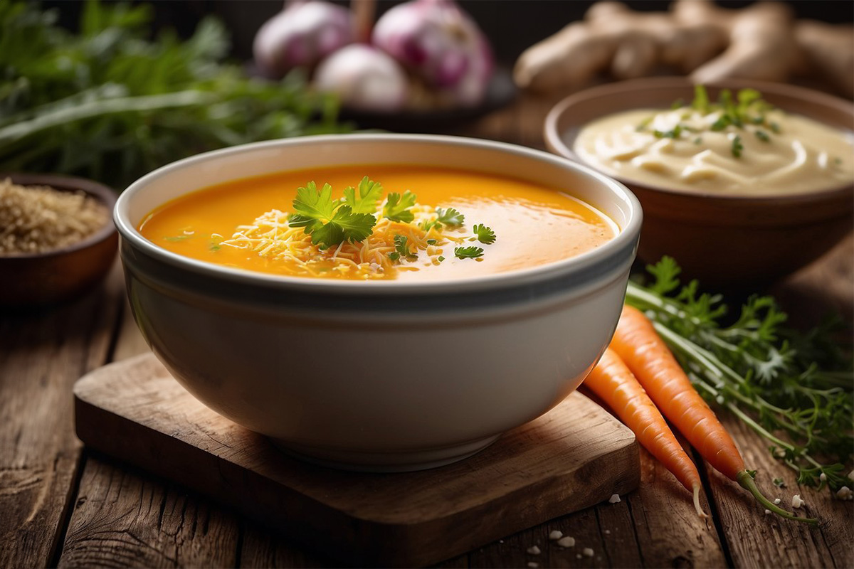 chilled carrot ginger soup