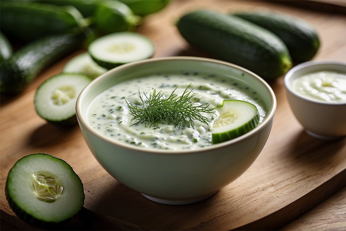chilled cucumber and yogurt soup