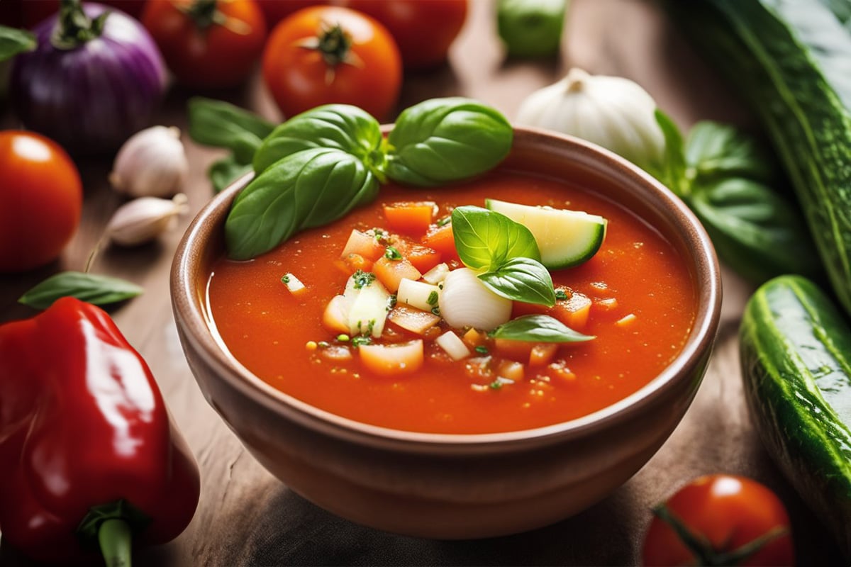 chilled gazpacho summer soup