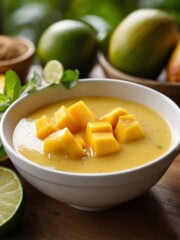 chilled mango coconut  and lime