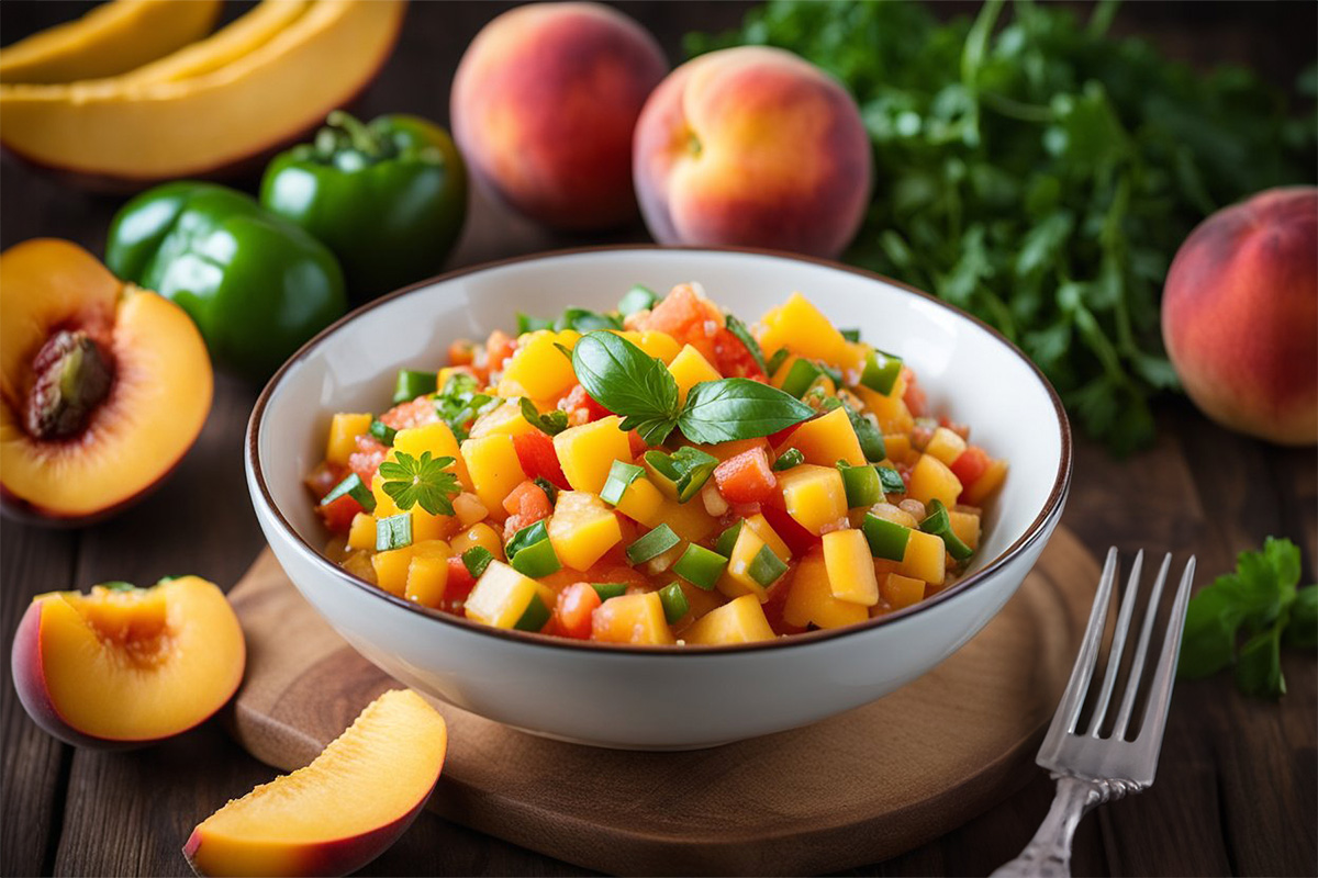 peach mango salsa