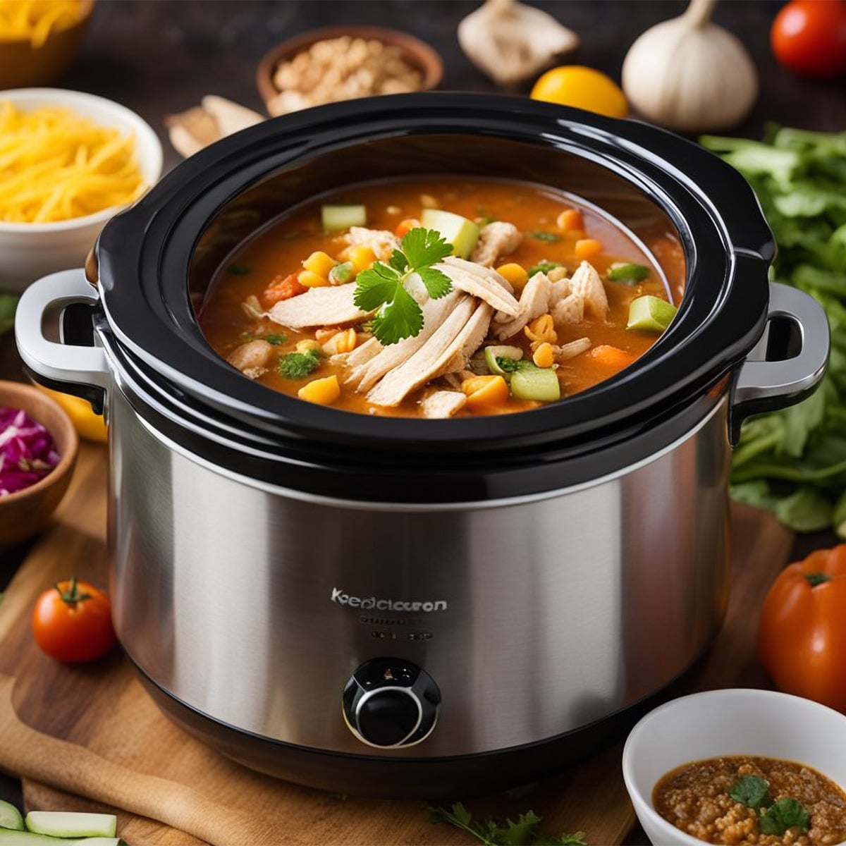 Keto Crockpot Chicken Tortilla Soup Tastylicious