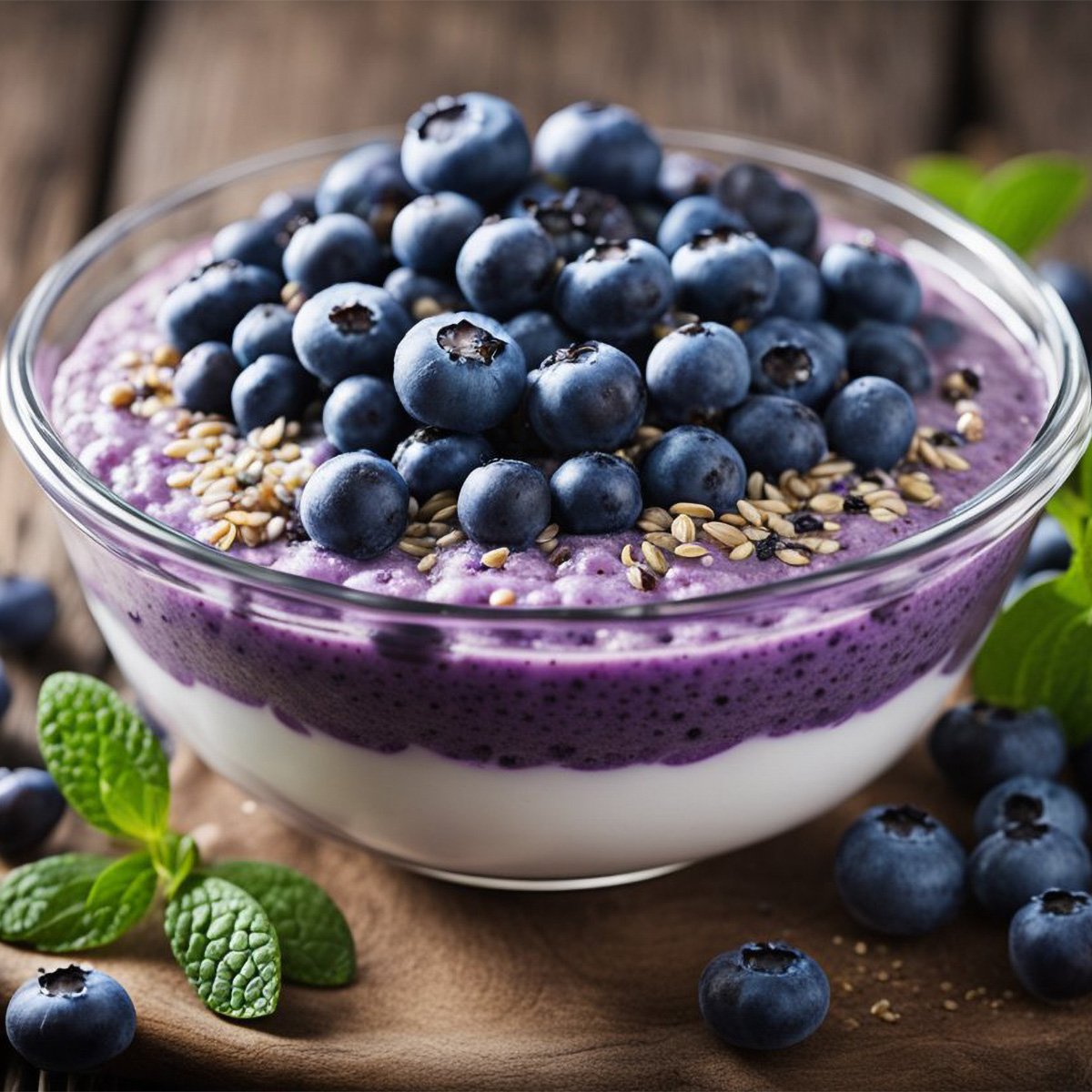 Wild Blueberry and Chia Seed Pudding - Tastylicious