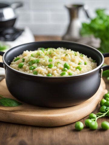 basil pea risotto recipe