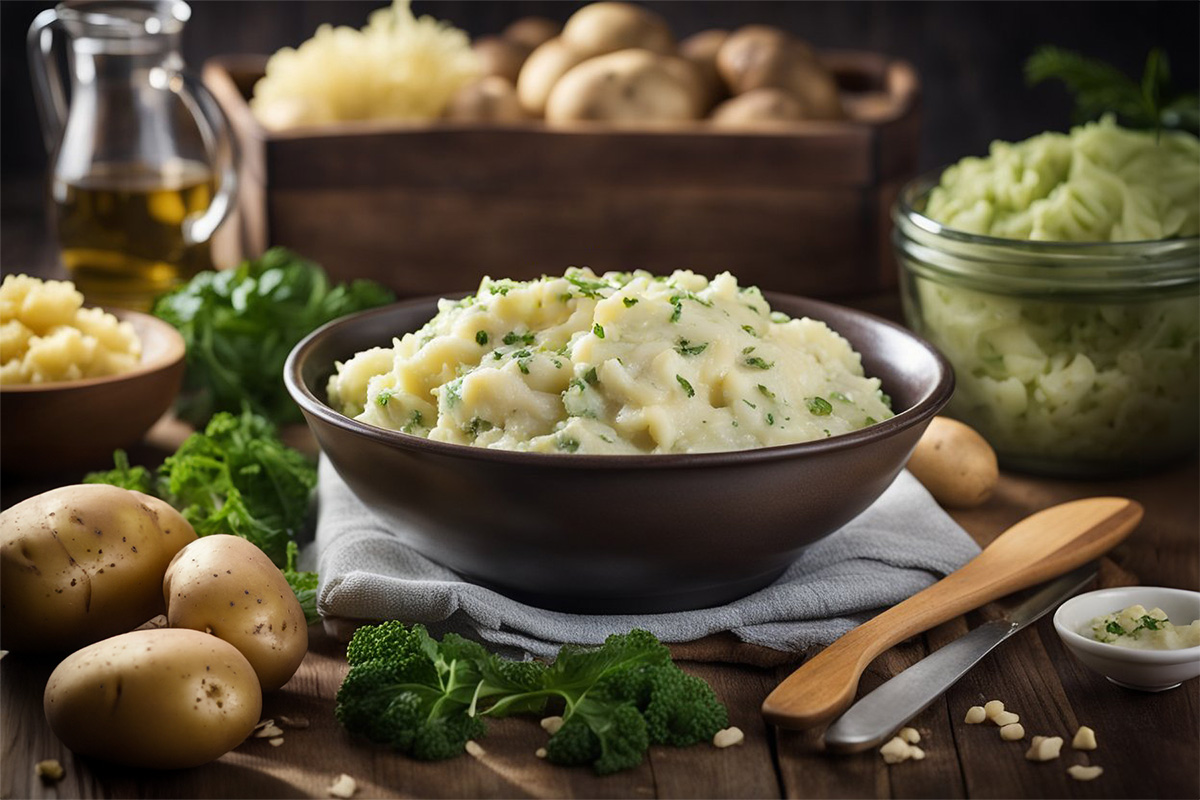 colcannon mashed potatoes and kale