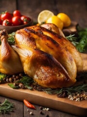 Roasted Spring Chickens Seasoned with Spice Rub