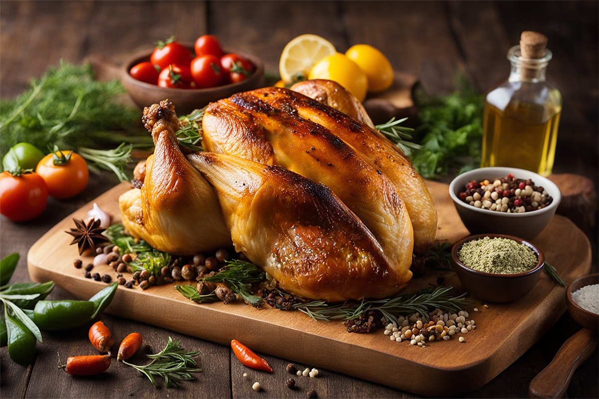 roasted spring chickens with spice rub