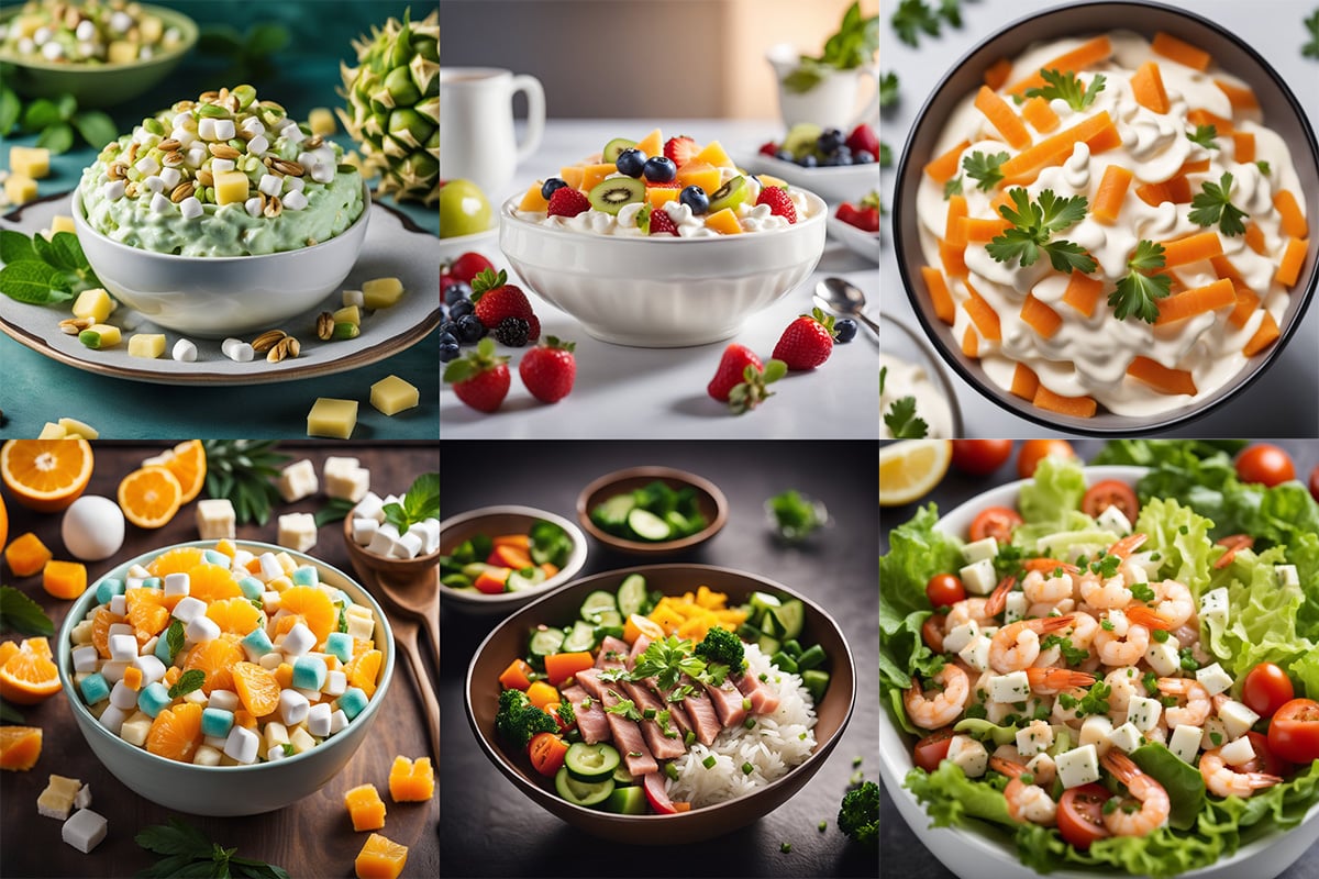 unique salads collage