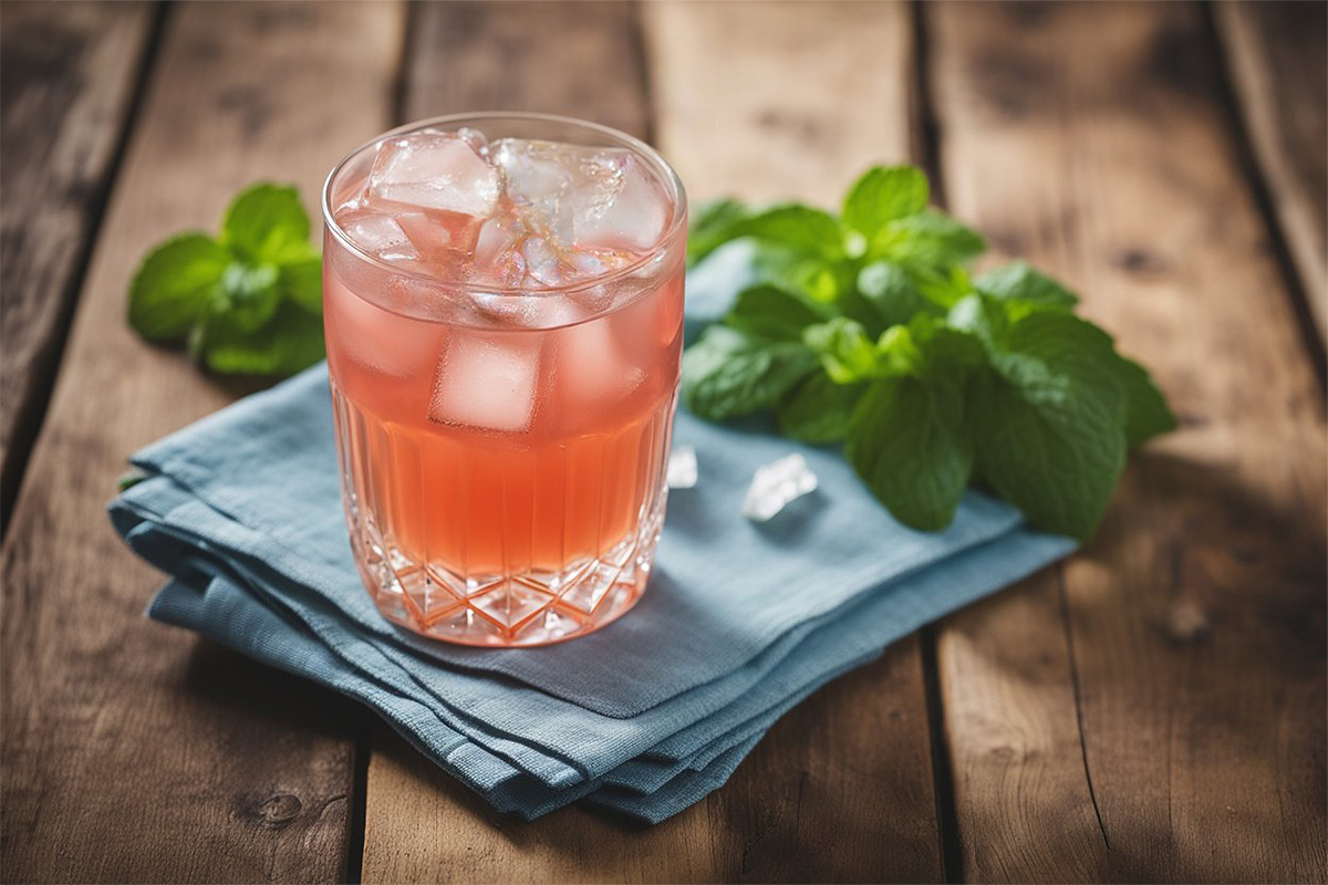rhubarb spritz spring drink