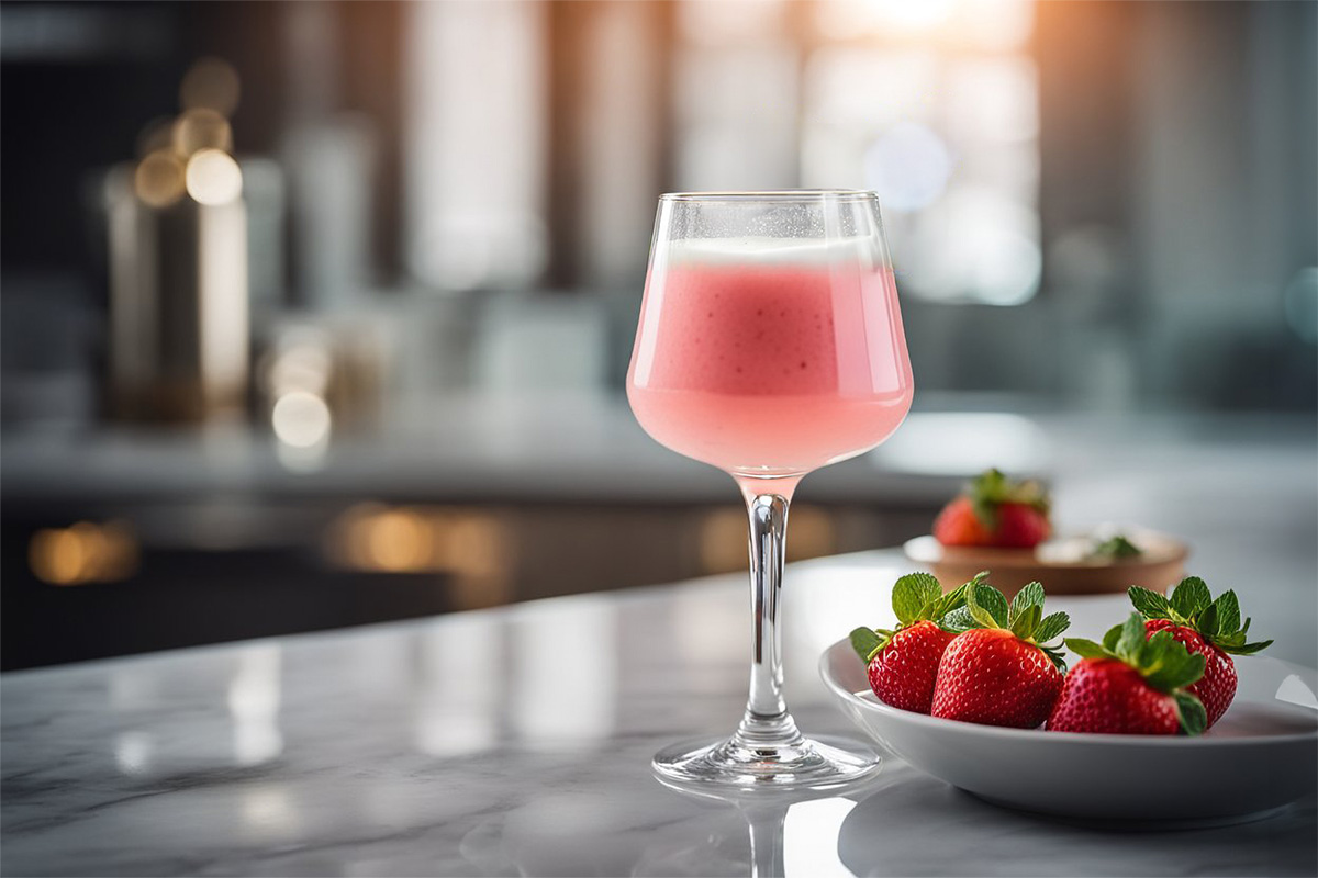 strawberry pisco sour