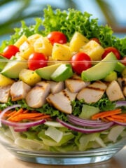 tropical layered chicken salad