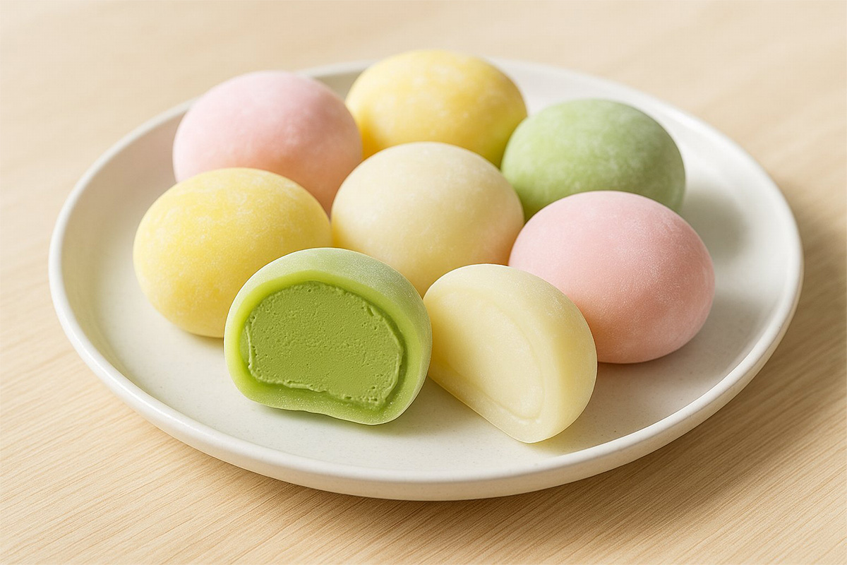 mochi ice cream dessert