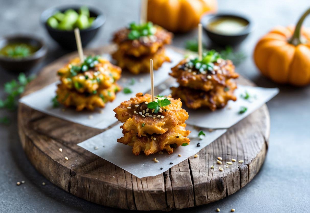 edamame pumpkin fritters