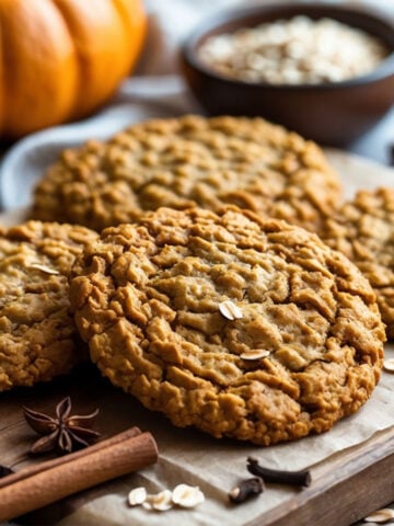 low sugar pumpkin oatmeal cookies