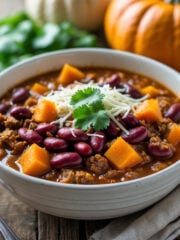 Pumpkin Chili with Beans and Beef