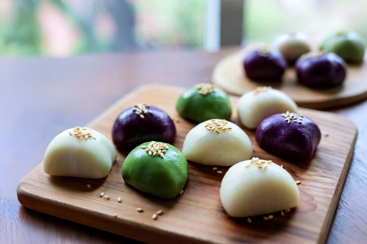 songpyeon half moon rice cakes