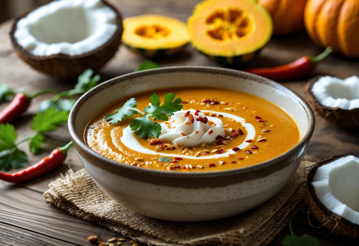 spicy pumpkin coconut soup
