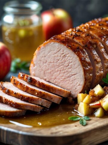 apple cider brined pork tenderloin with apple chutney