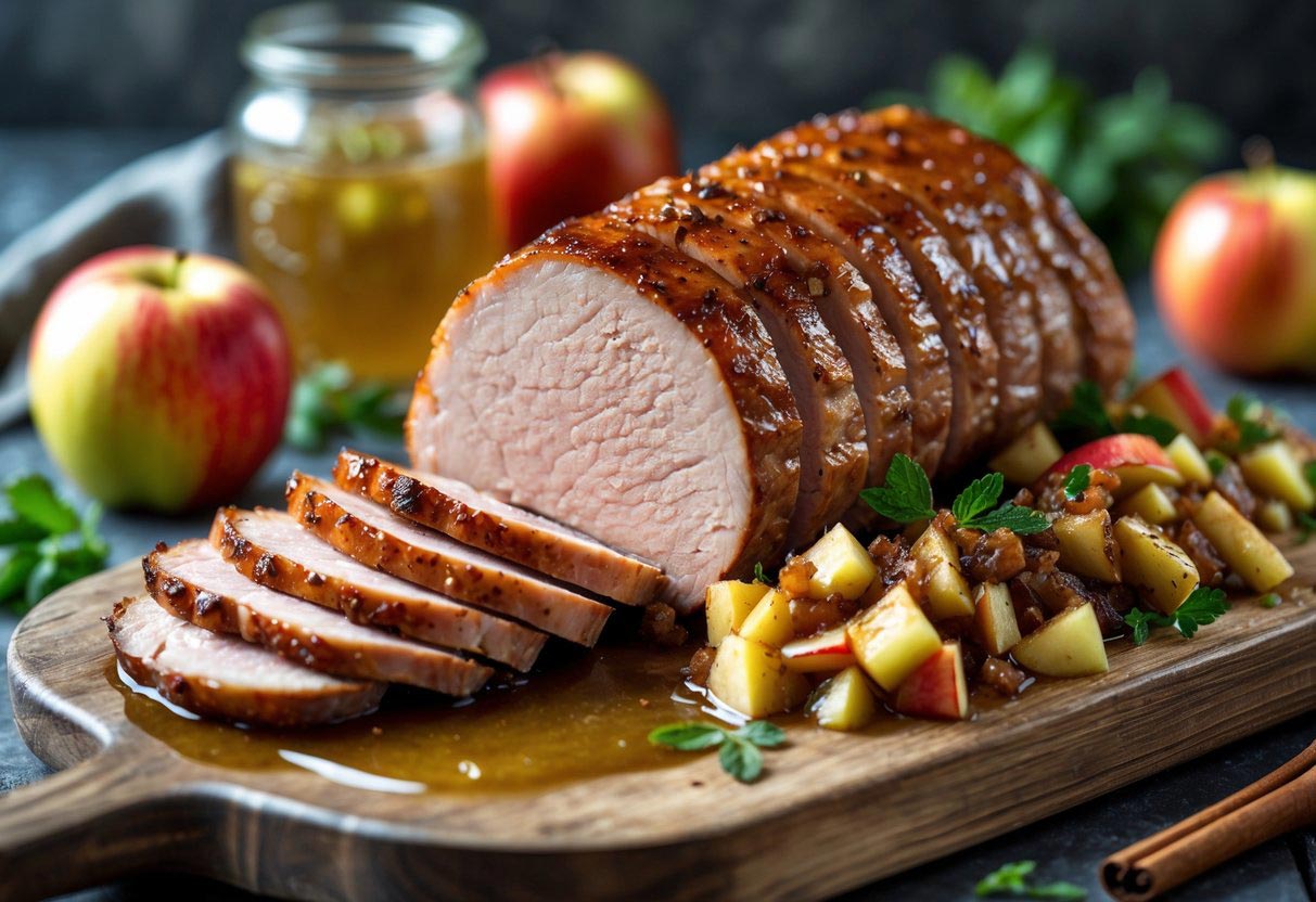 cider brined pork with apple chutney