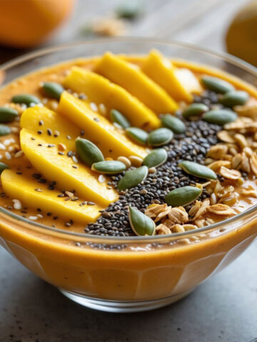 pumpkin mango smoothie bowl