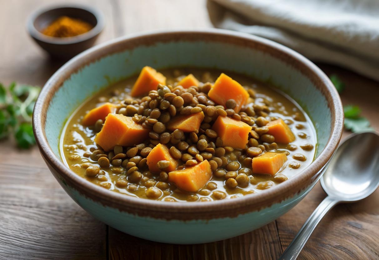 red lentil sweet potato curry