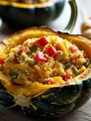 Acorn Squash Stuffed with Rice and Veggies