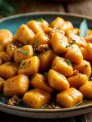 sweet potato gnocchi with brown butter and sage sauce recipe