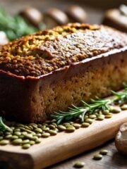 Lentil and Mushroom Loaf (Vegan Meatloaf Recipe)