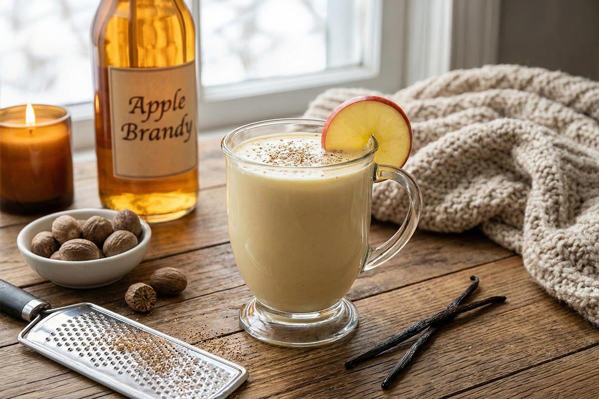 French Vanilla Eggnog with Apple Brandy