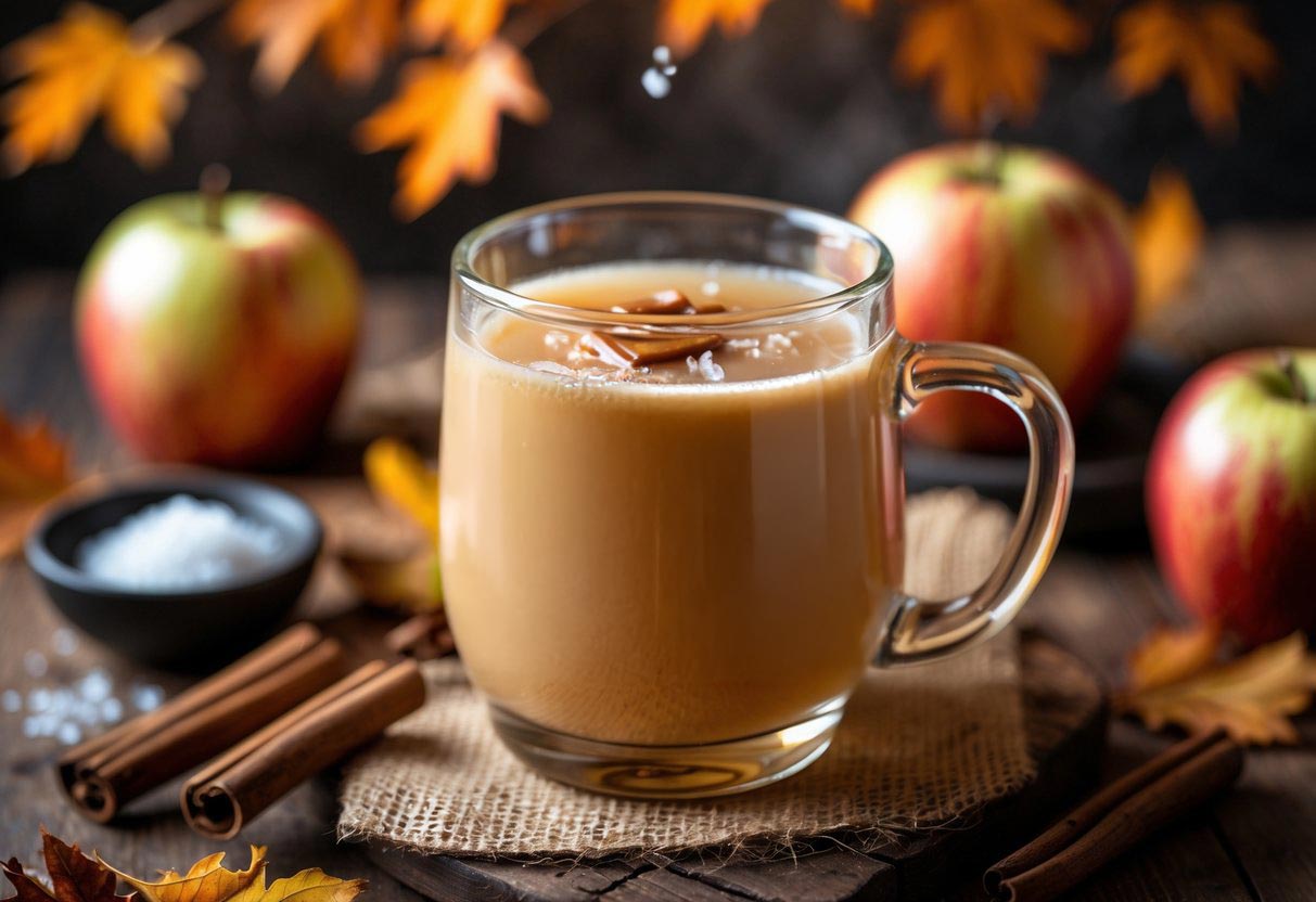 creamy apple cider with sea salt