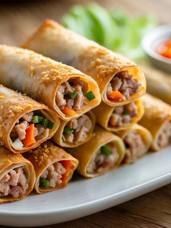 Baked Apple Cinnamon Dessert Spring Rolls - Tastylicious