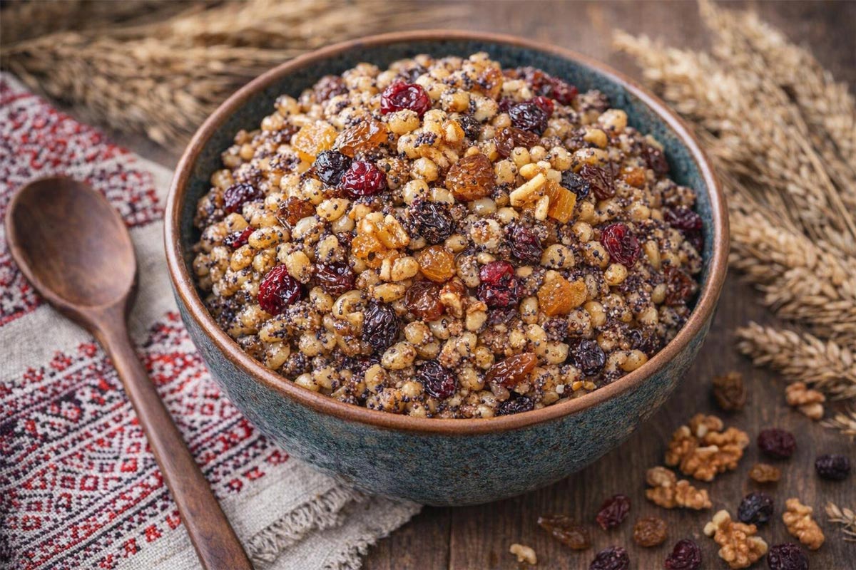 kutia wheat berry pudding dessert