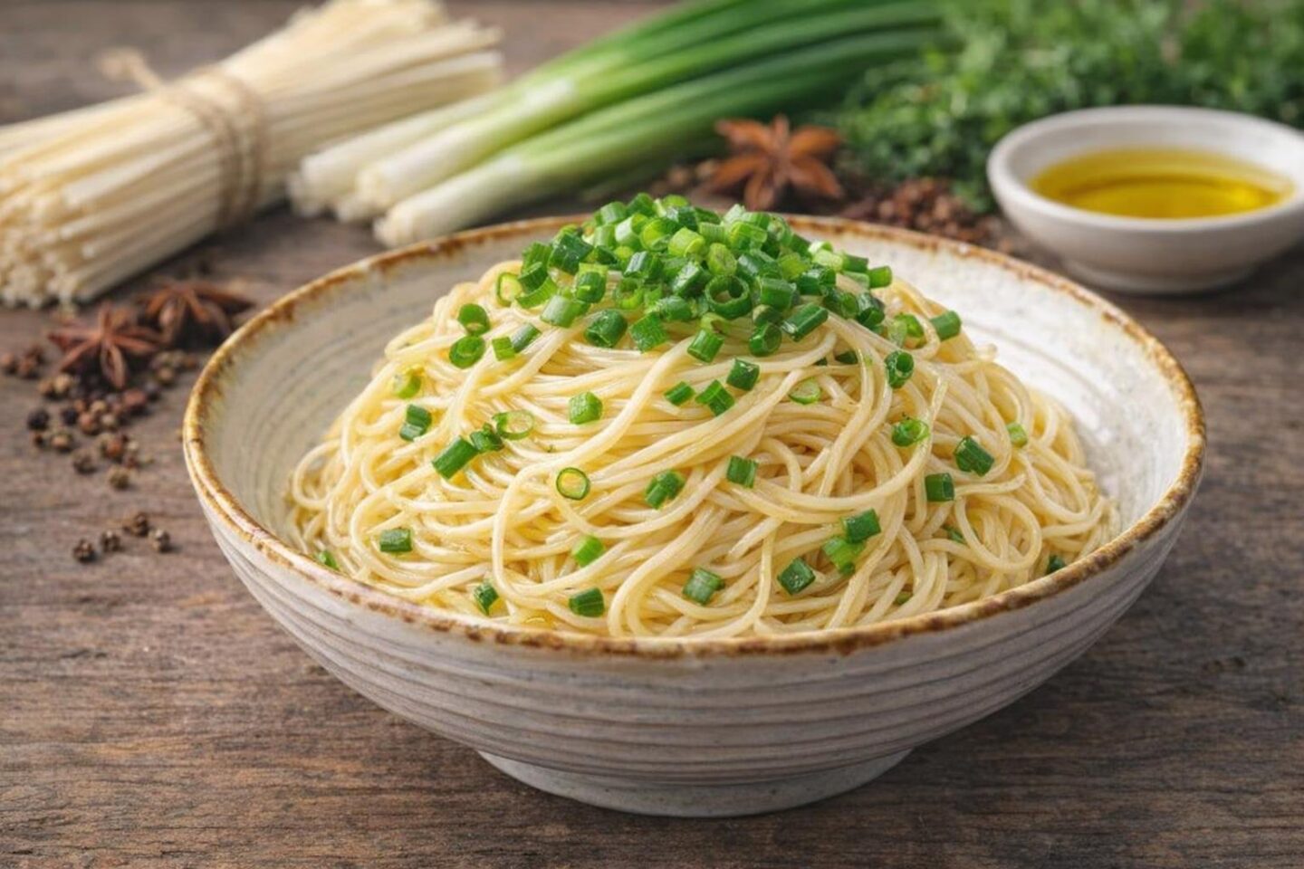 shanghai scallion oil longevity noodles