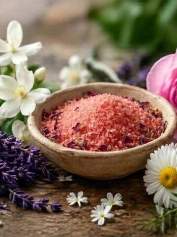 floral aromatics rose salt