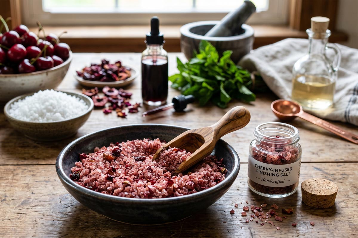 cherry infused finishing salt