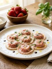 strawberry burrata ravioli recipe